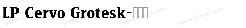 LP Cervo Grotesk字体转换